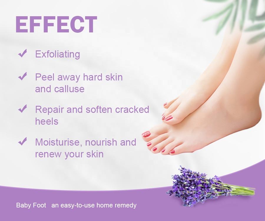 Foot Peel Mask 2 Pack Lavender Exfoliating Foot Mask Booties Moisturizing Socks for Peeling off Calluses and Dead Skin Repairs Rough Heels Foot Care