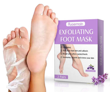 Foot Peel Mask 2 Pack Lavender Exfoliating Foot Mask Booties Moisturizing Socks for Peeling off Calluses and Dead Skin Repairs Rough Heels Foot Care