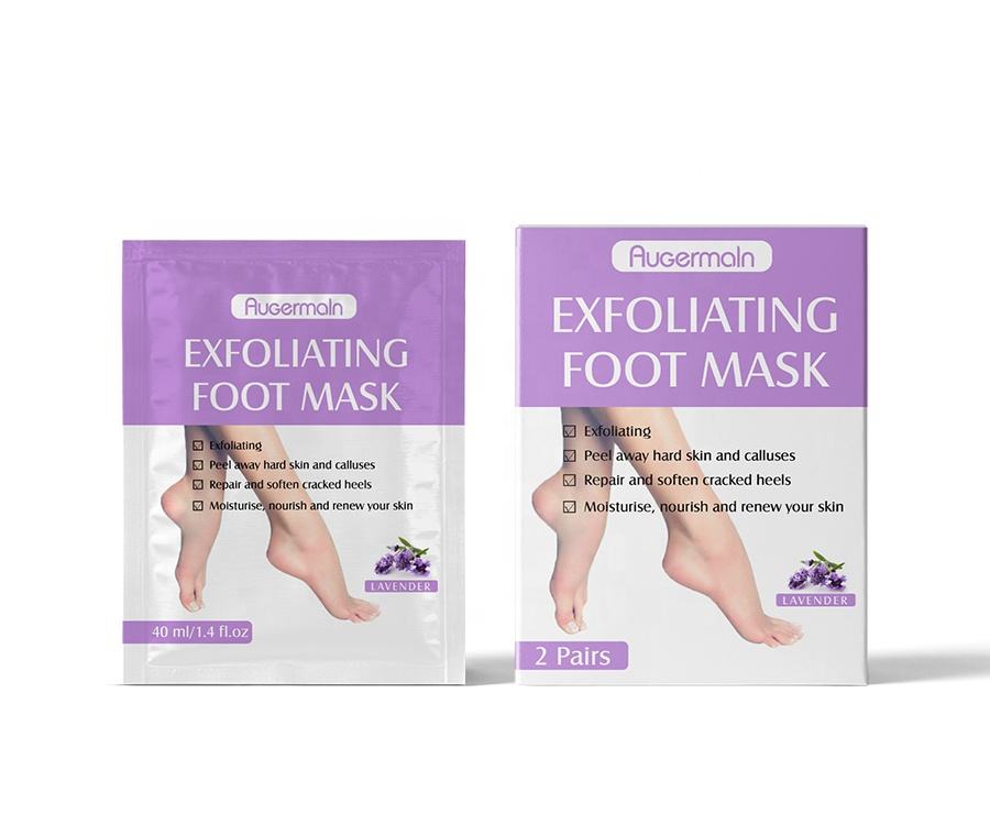 Foot Peel Mask 2 Pack Lavender Exfoliating Foot Mask Booties Moisturizing Socks for Peeling off Calluses and Dead Skin Repairs Rough Heels Foot Care